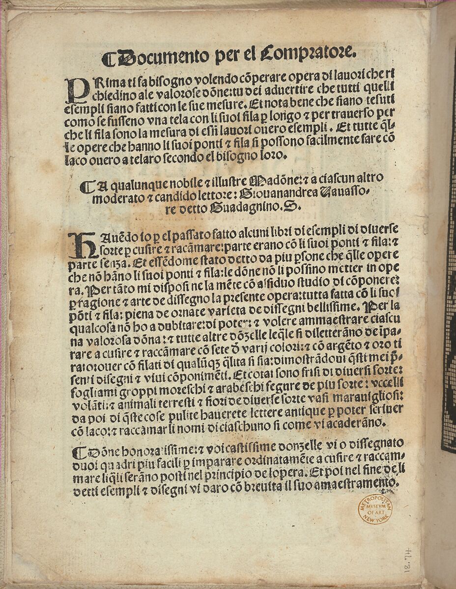 Esemplario di Lauori..., Giovanni Andrea Vavassore (Italian, active Venice 1530–1573)  , Venice, Woodcut