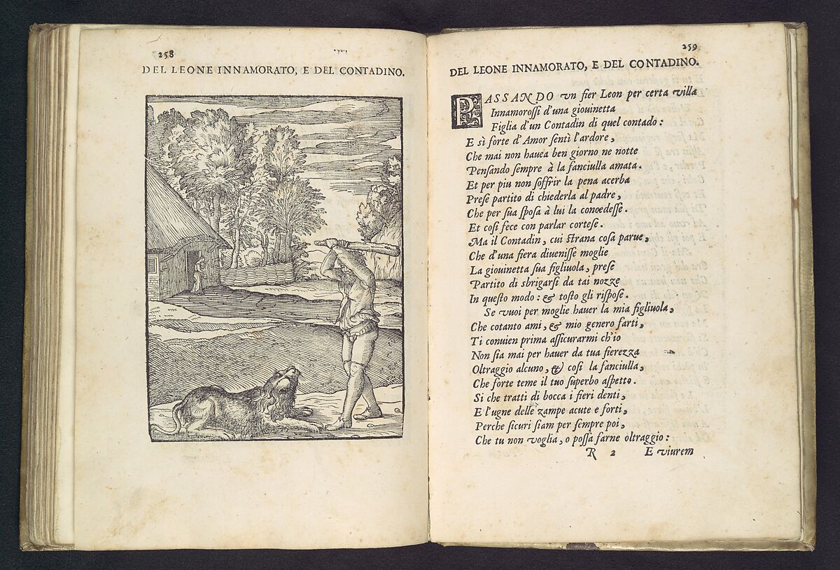 Cento Favole Morali (100 moral fables), Giovanni Maria Verdizotti (Italian, Venice 1525–1600 Venice), Printed book with woodcut illustrations