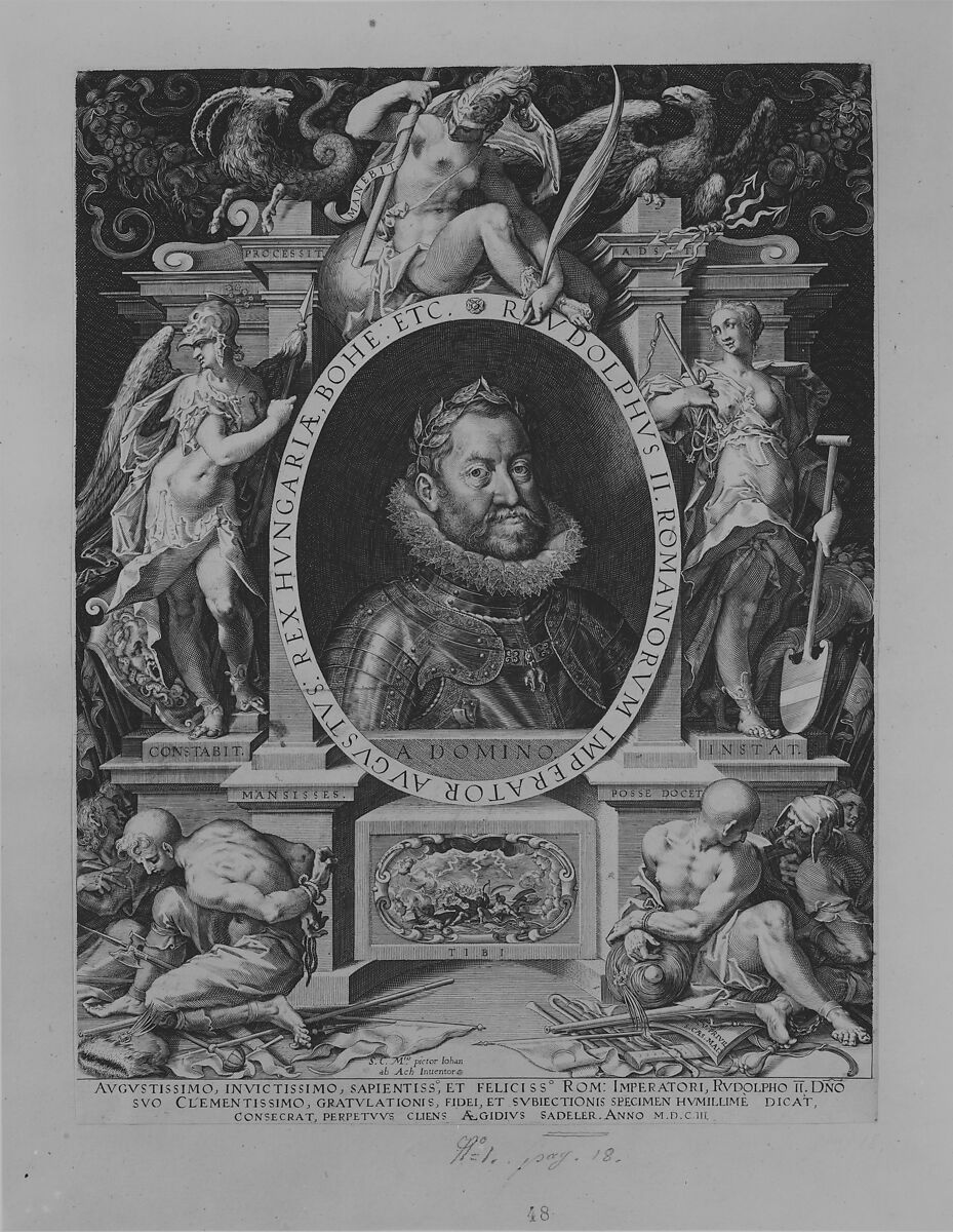 Portrait of Rudolph II, Aegidius Sadeler II (Netherlandish, Antwerp 1568–1629 Prague), Engraving