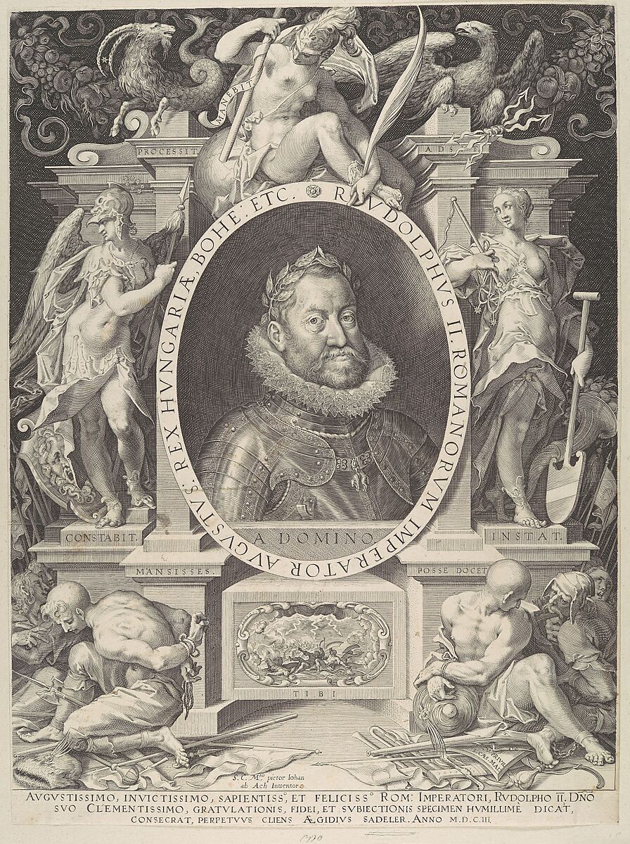 Portrait of Rudolph II, Aegidius Sadeler II (Netherlandish, Antwerp 1568–1629 Prague), Engraving