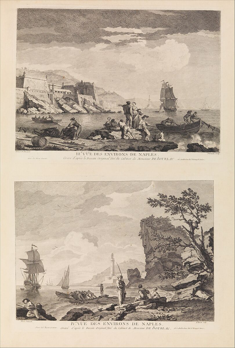 Oeuvres de Joseph Vernet...representant divers ports de mer en France et d'Italie, Joseph Vernet (French, Avignon 1714–1789 Paris), Plates: etchings and engravings