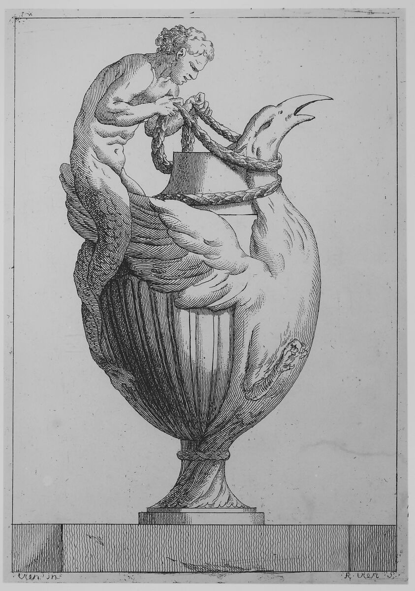 Suite de Vases Composée dans le Goût de l'Antique..., Designed by Joseph Marie Vien (French, Montpellier 1716–1809 Paris), Etching