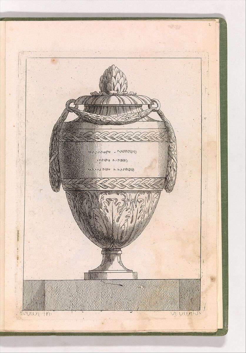 Suite de Vases Composée dans le Goût de l'Antique..., Designed by Joseph Marie Vien (French, Montpellier 1716–1809 Paris), Etching