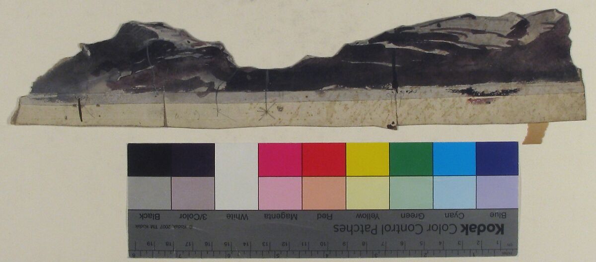 Design for a Stage Set at the Opéra, Paris, Eugène Cicéri (French, Paris 1813–1890 Fontainebleau), Graphite, brush and gray and violet wash