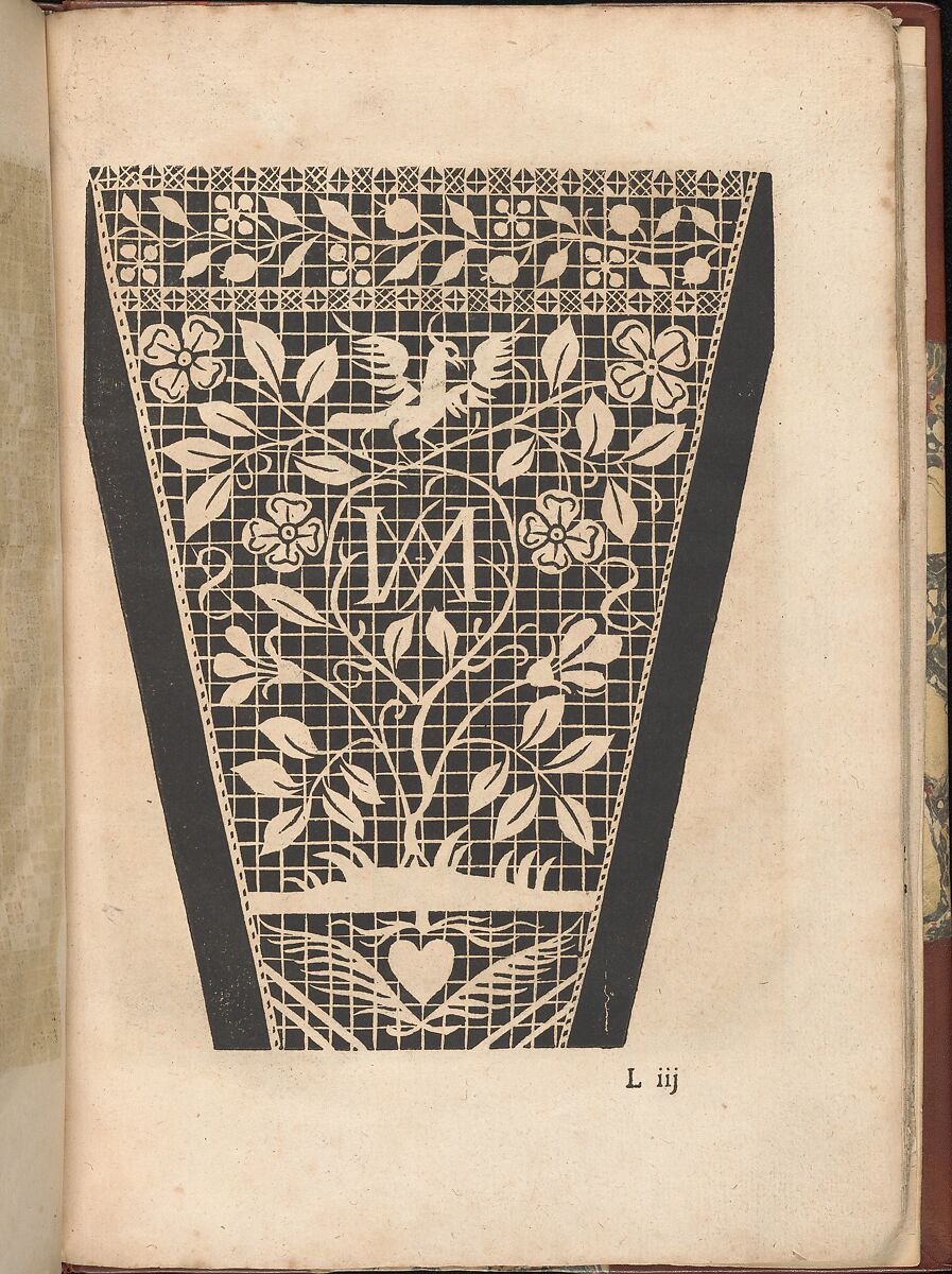 Les Secondes Oeuvres, et Subtiles Inventions De Lingerie du Seigneur Federic de Vinciolo Venitien, Federico de Vinciolo (Italian, active Paris, ca. 1587–99), Woodcut
