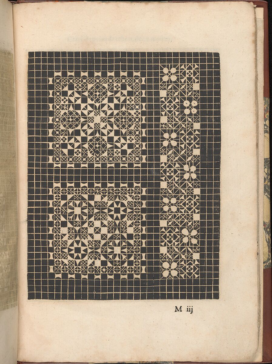 Les Secondes Oeuvres, et Subtiles Inventions De Lingerie du Seigneur Federic de Vinciolo Venitien, Federico de Vinciolo (Italian, active Paris, ca. 1587–99), Woodcut