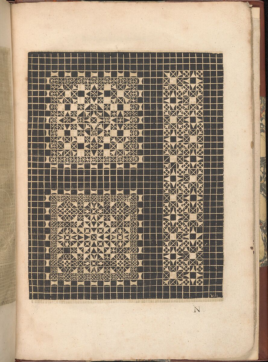 Les Secondes Oeuvres, et Subtiles Inventions De Lingerie du Seigneur Federic de Vinciolo Venitien, Federico de Vinciolo (Italian, active Paris, ca. 1587–99), Woodcut