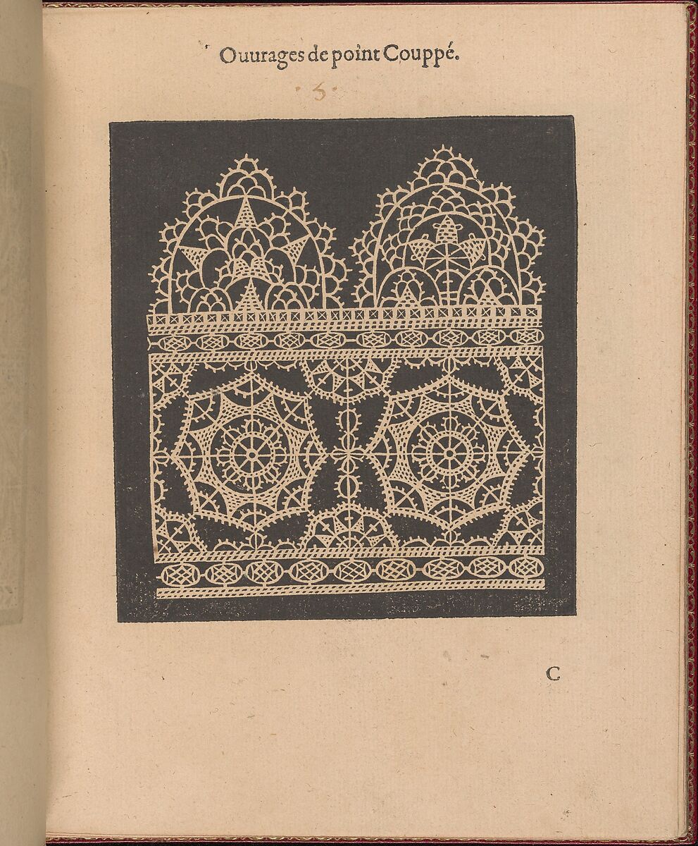 Les Singuliers et Nouveaux Portraicts..., Federico de Vinciolo (Italian, active Paris, ca. 1587–99), Woodcut