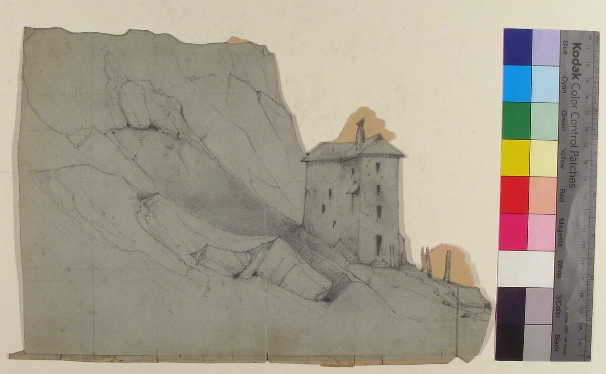 Design for a Stage Set at the Opéra, Paris, Eugène Cicéri (French, Paris 1813–1890 Fontainebleau), Graphite
