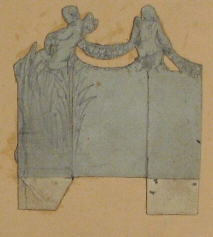 Design for a Stage Set at the Opéra, Paris, Eugène Cicéri (French, Paris 1813–1890 Fontainebleau), Graphite, brush and brown wash, and gouache