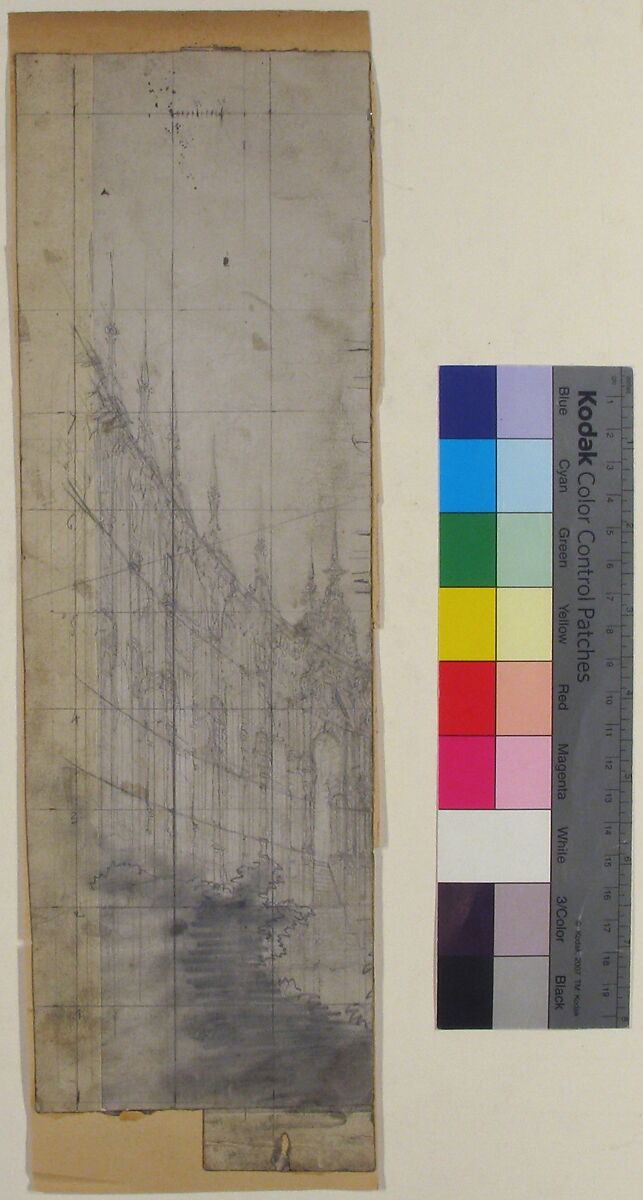 Design for a Stage Set at the Opéra, Paris, Eugène Cicéri (French, Paris 1813–1890 Fontainebleau), Graphite