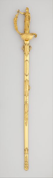 Sword and Scabbard of Captain Richard French (1792–1854), Ames Manufacturing Company (American, Chicopee, Massachusetts, 1829–1935), Gold, brass, steel, American, Chicopee, Massachusetts 
