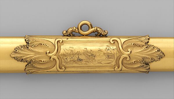 Sword and Scabbard of Captain Richard French (1792–1854), Ames Manufacturing Company (American, Chicopee, Massachusetts, 1834–1935), Gold, brass, steel, American, Chicopee, Massachusetts