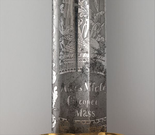 Sword and Scabbard of Captain Richard French (1792–1854), Ames Manufacturing Company (American, Chicopee, Massachusetts, 1834–1935), Gold, brass, steel, American, Chicopee, Massachusetts