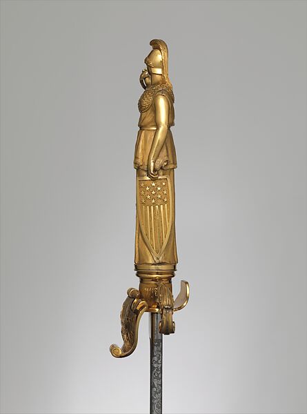 Sword and Scabbard of Captain Richard French (1792–1854), Ames Manufacturing Company (American, Chicopee, Massachusetts, 1834–1935), Gold, brass, steel, American, Chicopee, Massachusetts