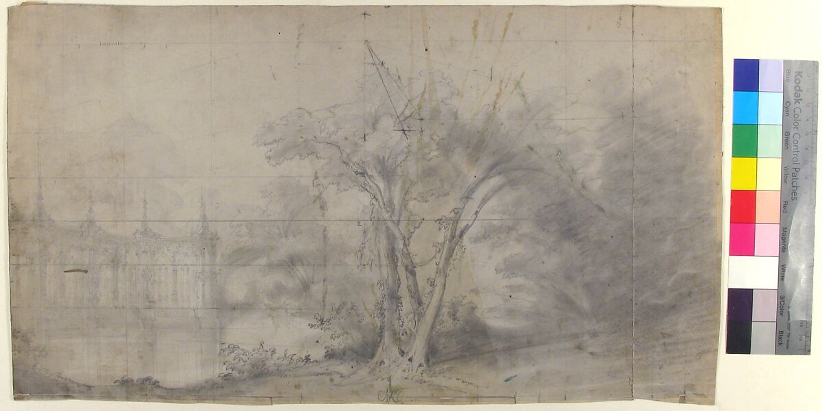 Design for a Stage Set at the Opéra, Paris, Eugène Cicéri (French, Paris 1813–1890 Fontainebleau), Graphite