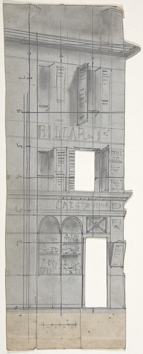 Design for a Stage Set at the Opéra, Paris, Eugène Cicéri (French, Paris 1813–1890 Fontainebleau), Graphite 