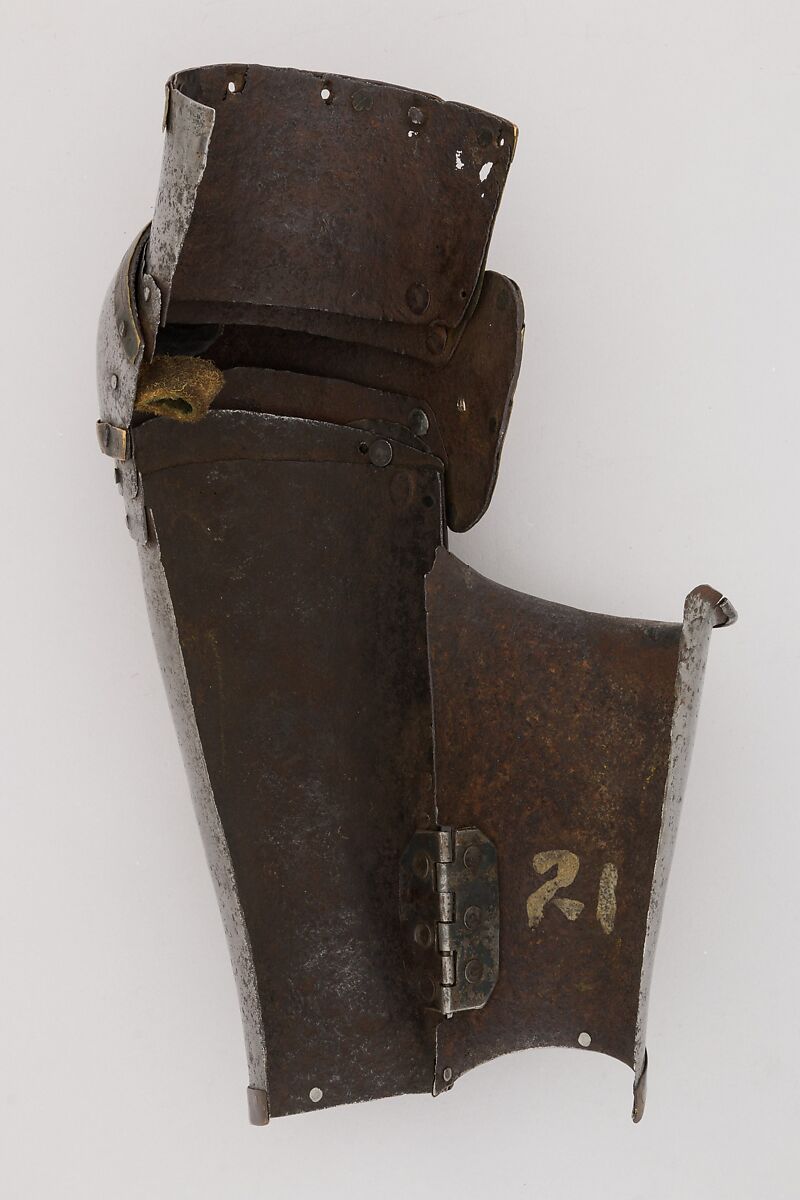 Left Arm Defense (Vambrace), Steel, copper alloy, Italian