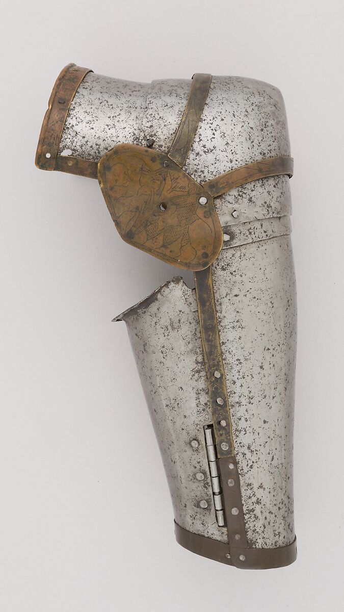 Left Arm Defense (Vambrace), Steel, copper alloy, Italian