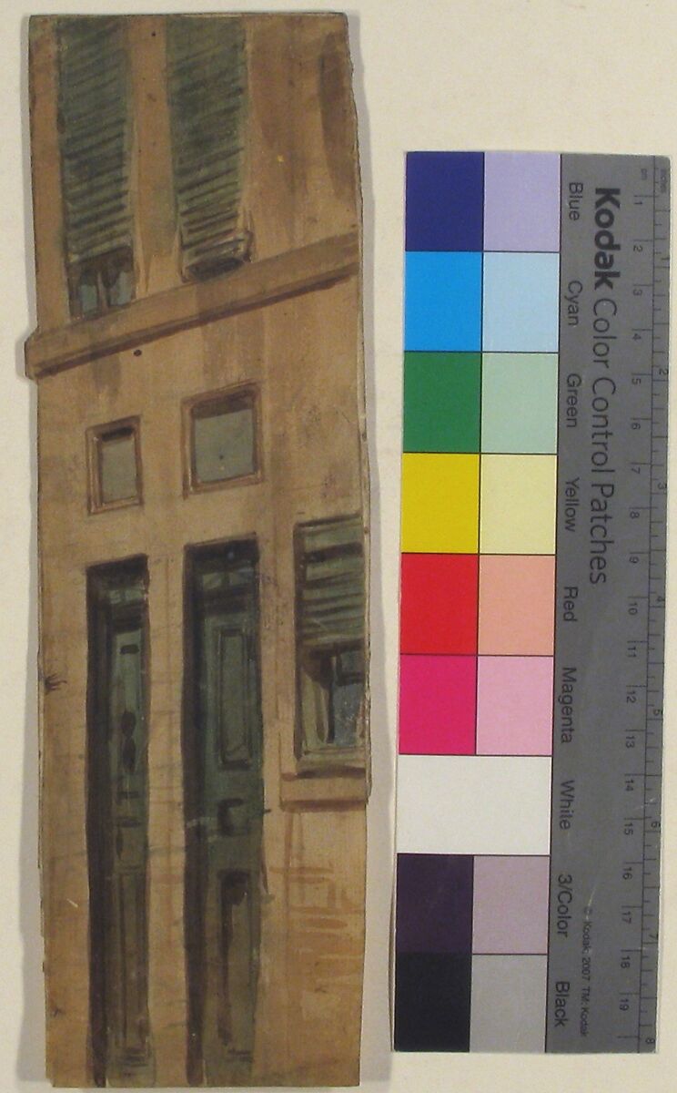 Design for a Stage Set at the Opéra, Paris, Eugène Cicéri (French, Paris 1813–1890 Fontainebleau), Brush and brown and green wash, over graphite