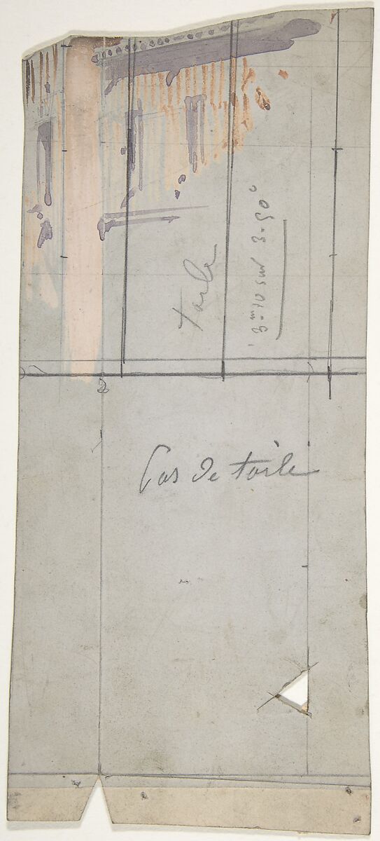 Design for a Stage Set at the Opéra, Paris, Eugène Cicéri (French, Paris 1813–1890 Fontainebleau), Graphite, brush and violet wash, and gouache 