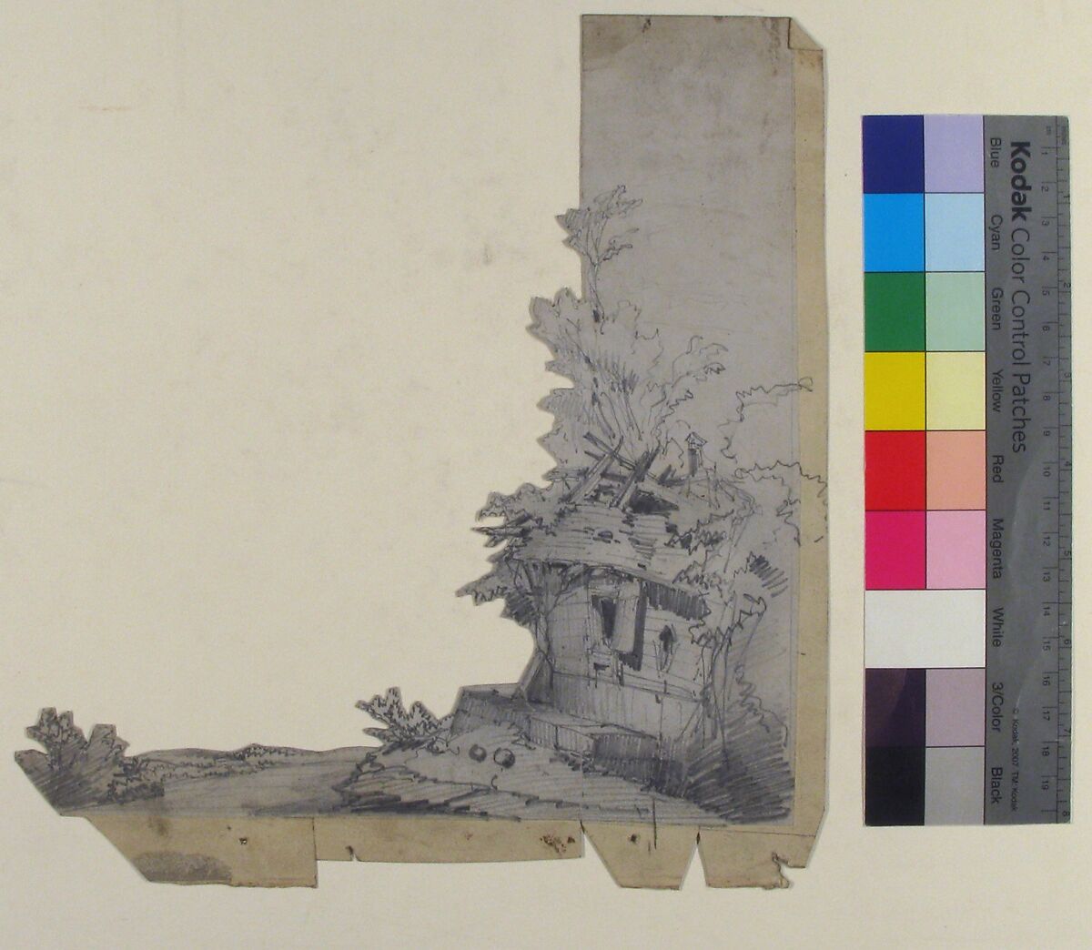 Design for a Stage Set at the Opéra, Paris, Eugène Cicéri (French, Paris 1813–1890 Fontainebleau), Graphite