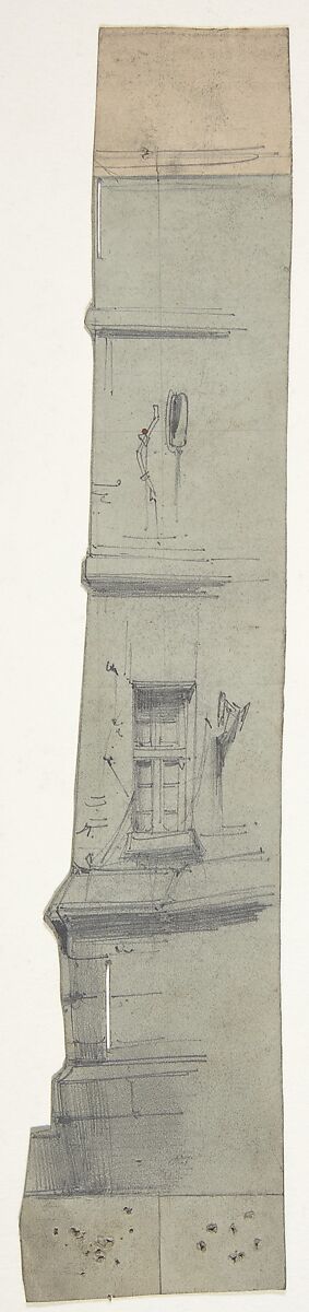 Design for a Stage Set at the Opéra, Paris, Eugène Cicéri (French, Paris 1813–1890 Fontainebleau), Graphite 