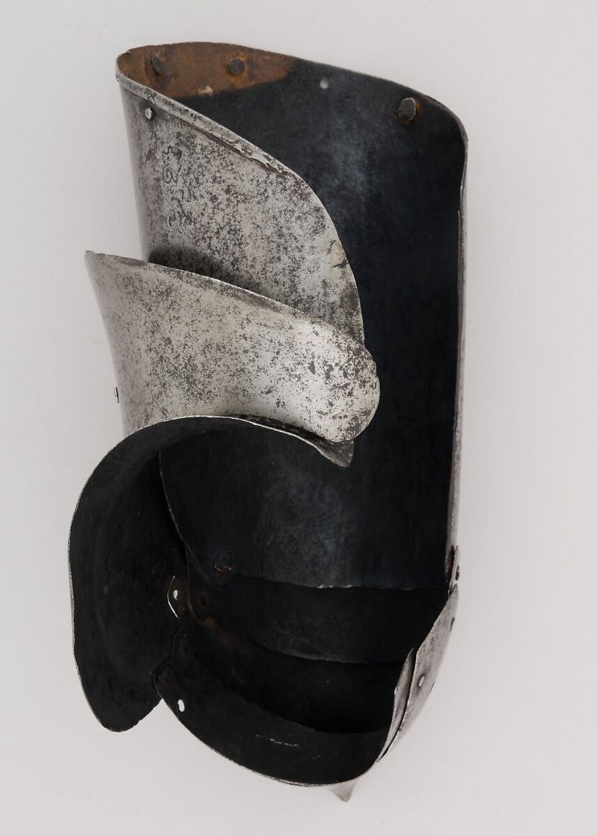 Upper Right Arm Defense (Vambrace) and Elbow Defense (Couter), Steel, Italian, Milan