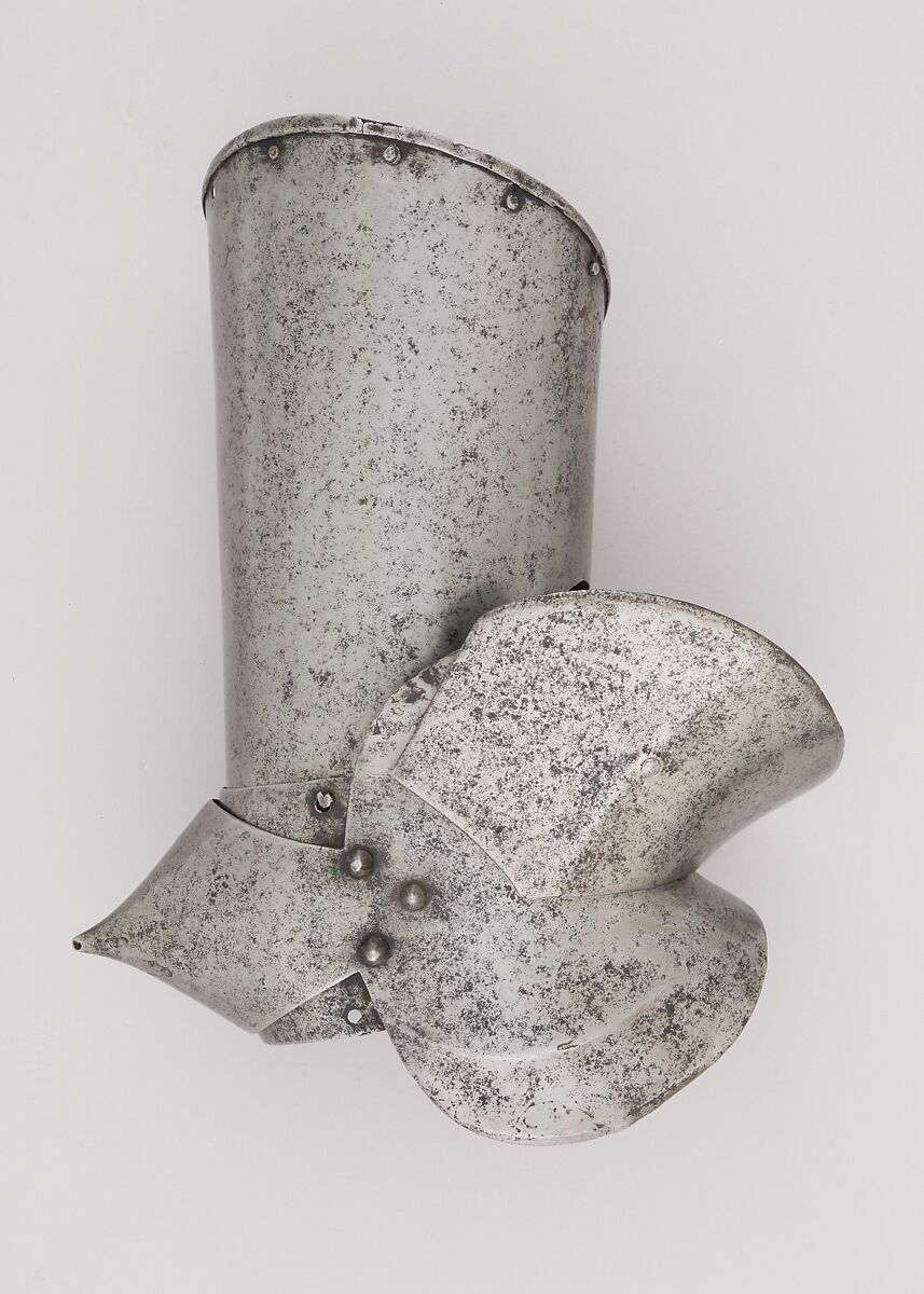 Upper Right Arm Defense (Vambrace) and Elbow Defense (Couter), Steel, Italian, Milan 