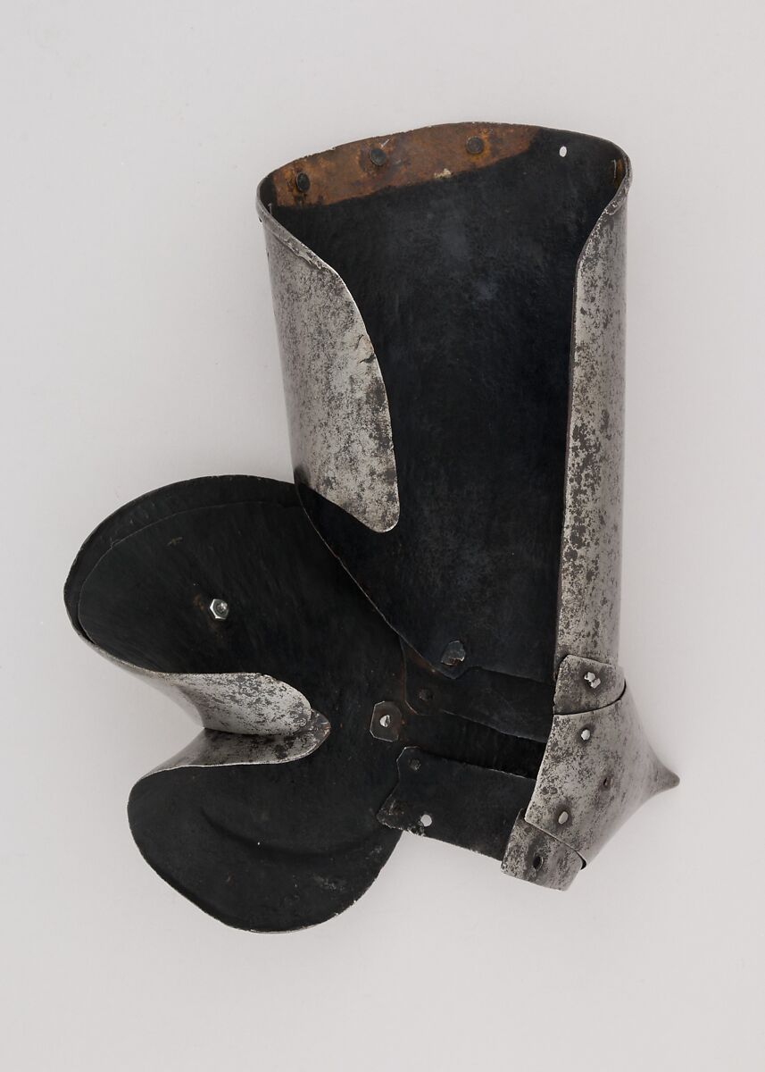 Upper Right Arm Defense (Vambrace) and Elbow Defense (Couter), Steel, Italian, Milan