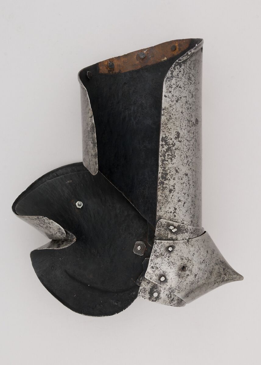 Upper Right Arm Defense (Vambrace) and Elbow Defense (Couter), Steel, Italian, Milan