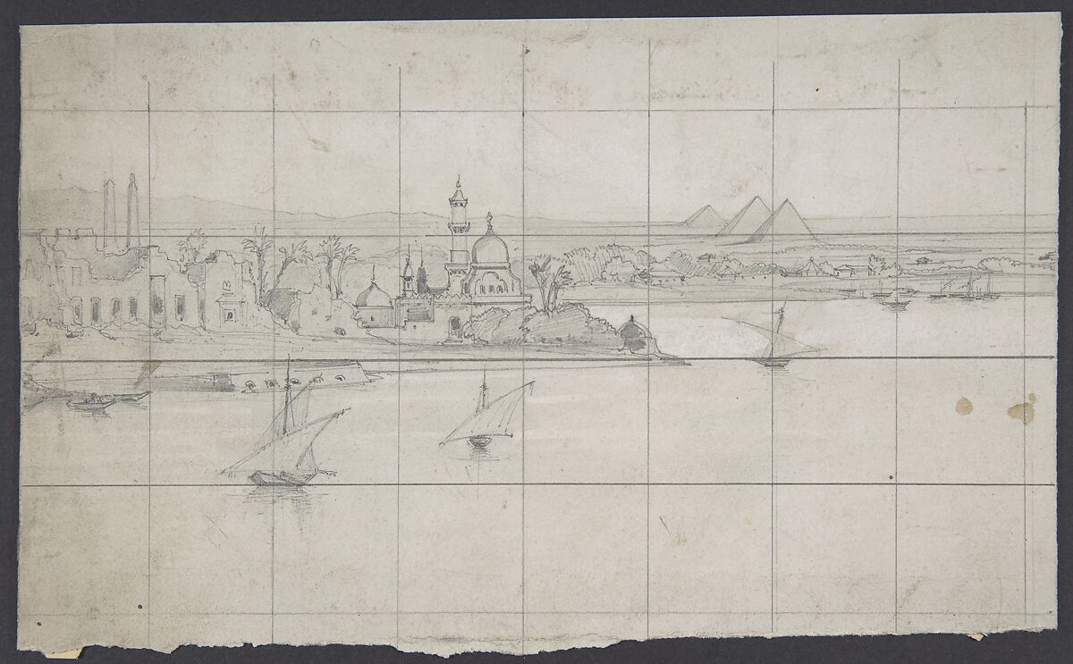 Design for a Stage Set at the Opéra, Paris, Eugène Cicéri (French, Paris 1813–1890 Fontainebleau), Graphite 