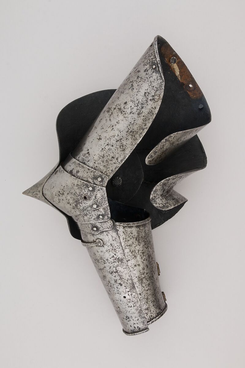 Left Arm Defense (Vambrace) with Elbow Reinforce, Steel, Italian, Milan