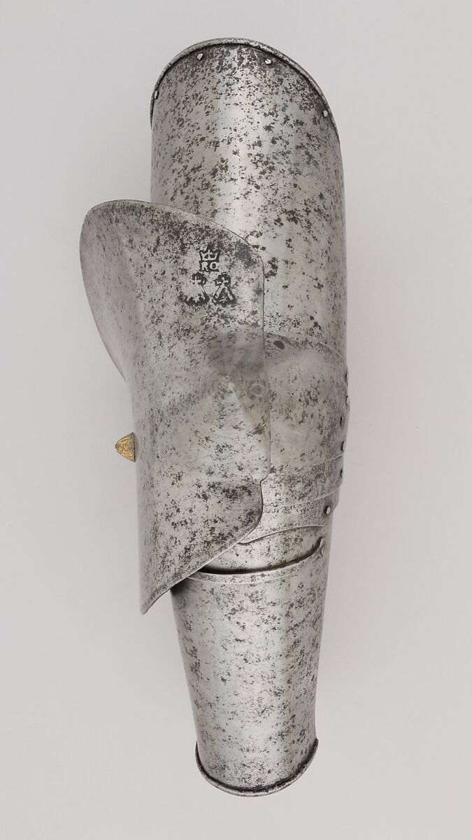 Left Arm Defense (Vambrace) with Elbow Reinforce, Steel, Italian, Milan