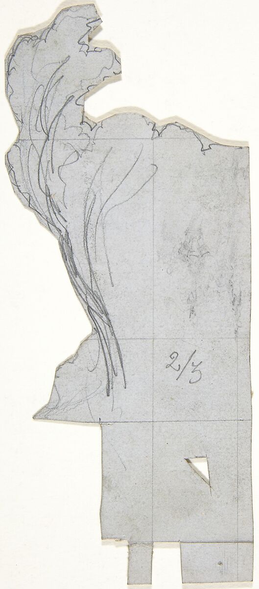 Design for a Stage Set at the Opéra, Paris, Eugène Cicéri (French, Paris 1813–1890 Fontainebleau), Graphite 