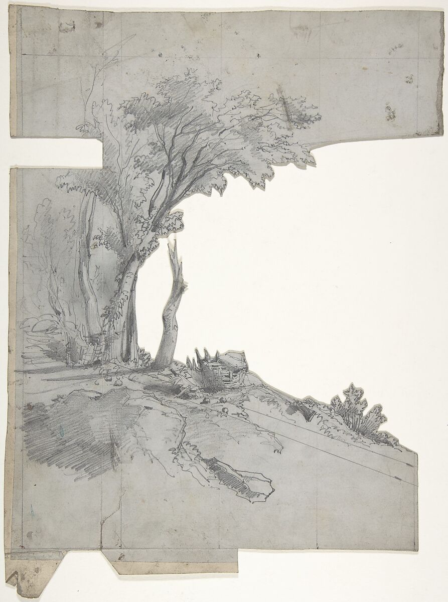 Design for a Stage Set at the Opéra, Paris, Eugène Cicéri (French, Paris 1813–1890 Fontainebleau), Graphite 