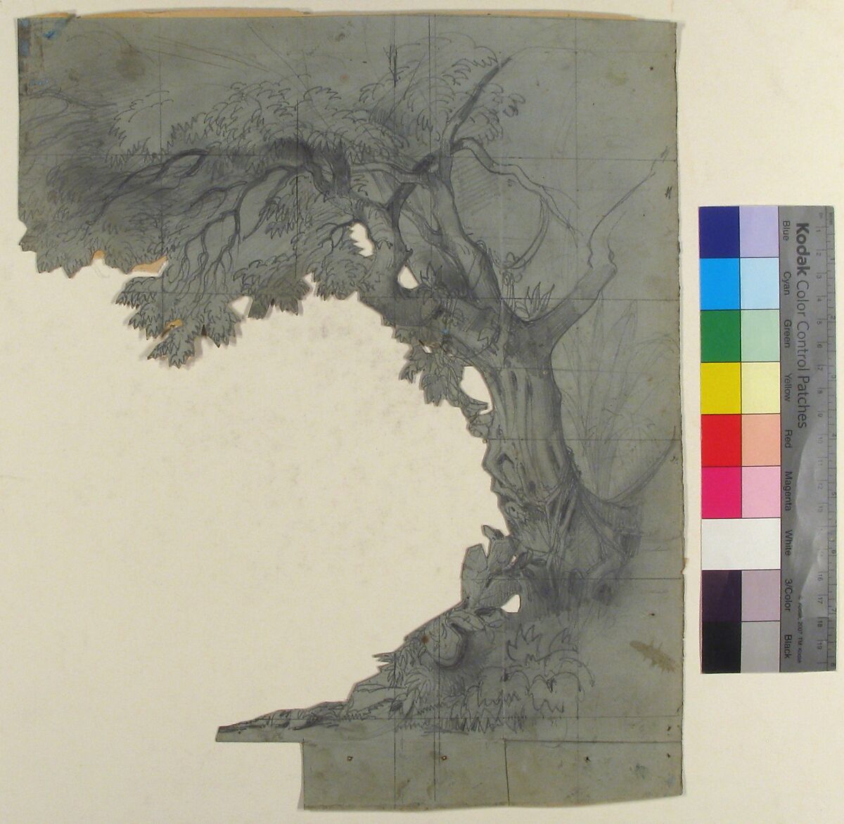 Design for a Stage Set at the Opéra, Paris, Eugène Cicéri (French, Paris 1813–1890 Fontainebleau), Graphite