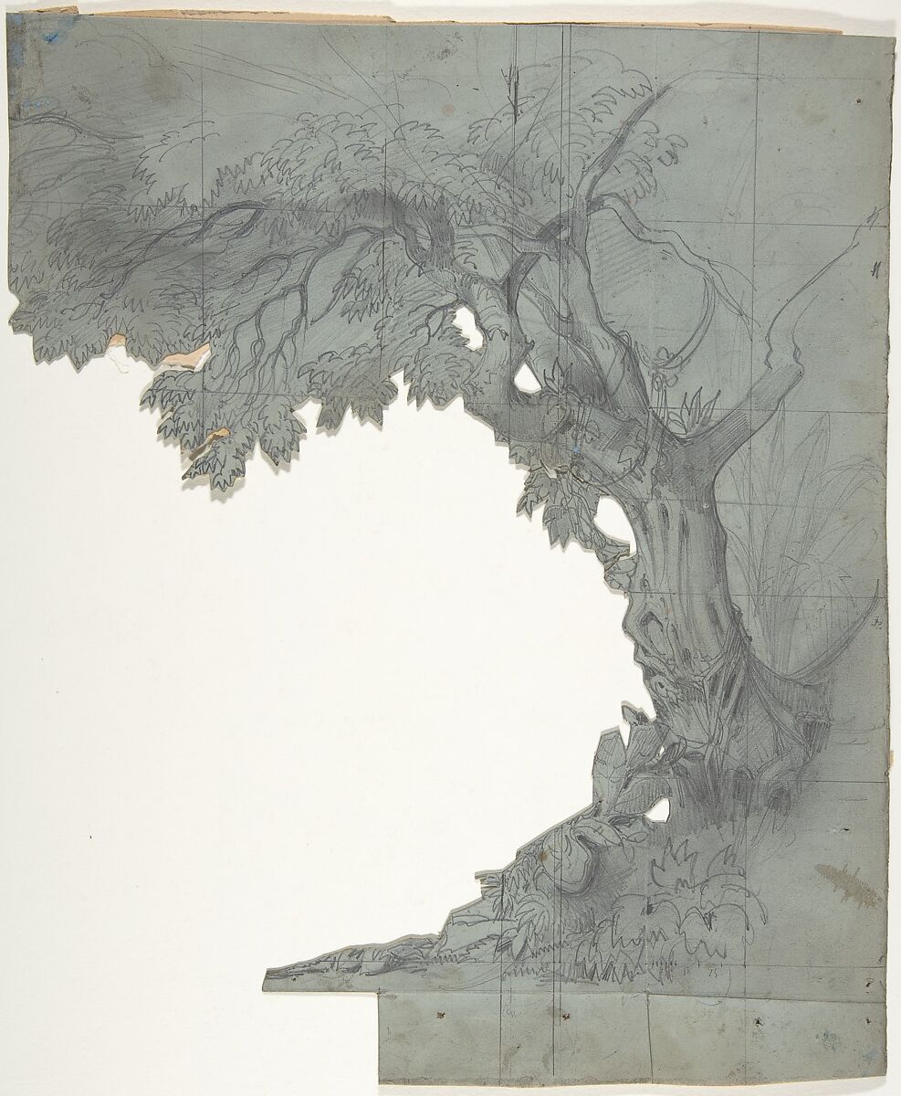 Design for a Stage Set at the Opéra, Paris, Eugène Cicéri (French, Paris 1813–1890 Fontainebleau), Graphite 