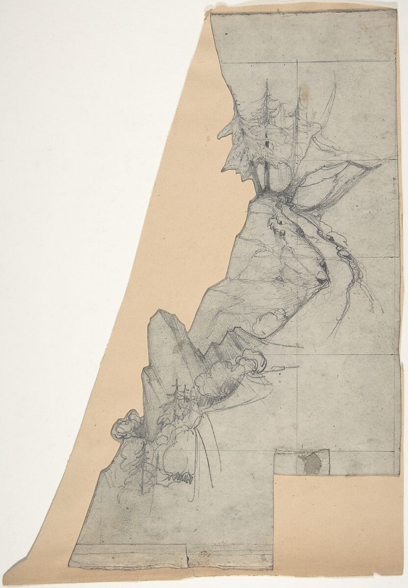 Design for a Stage Set at the Opéra, Paris, Eugène Cicéri (French, Paris 1813–1890 Fontainebleau), Graphite 
