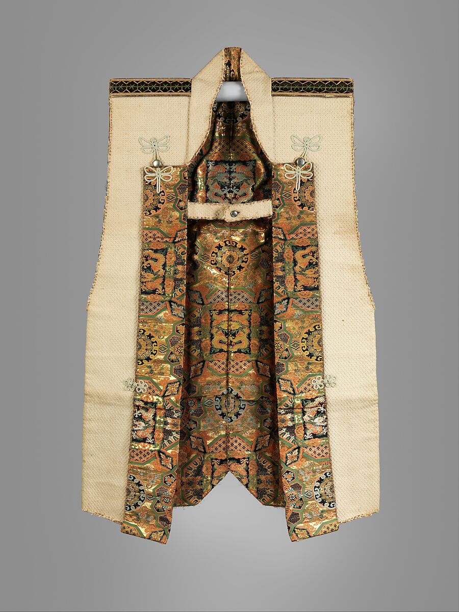 Surcoat (<i>Jinbaori</i>), Cotton, silk, gold, silver, Japanese 