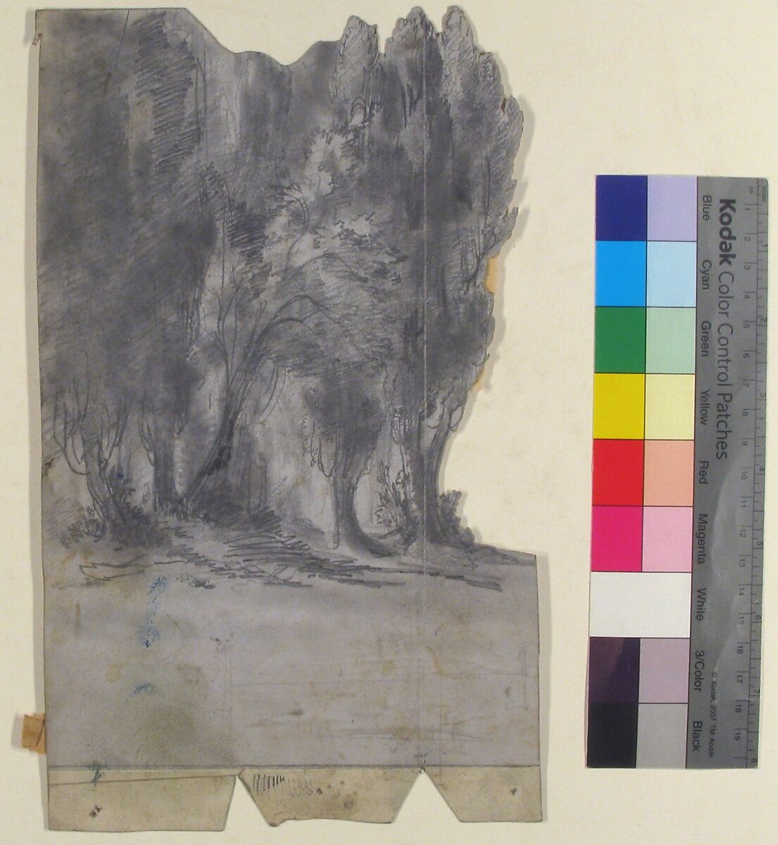 Design for a Stage Set at the Opéra, Paris, Eugène Cicéri (French, Paris 1813–1890 Fontainebleau), Graphite