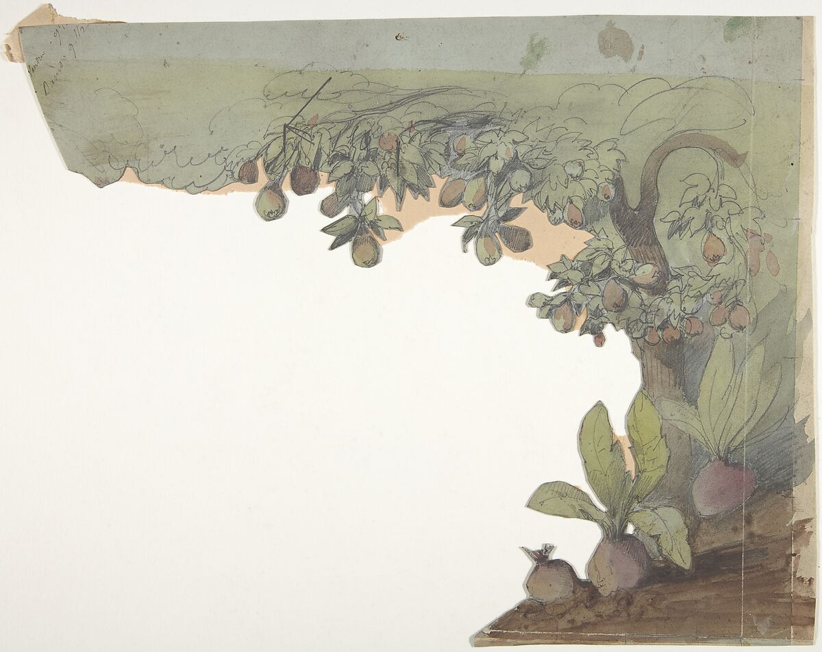 Design for a Stage Set at the Opéra, Paris, Eugène Cicéri (French, Paris 1813–1890 Fontainebleau), Watercolor over graphite 