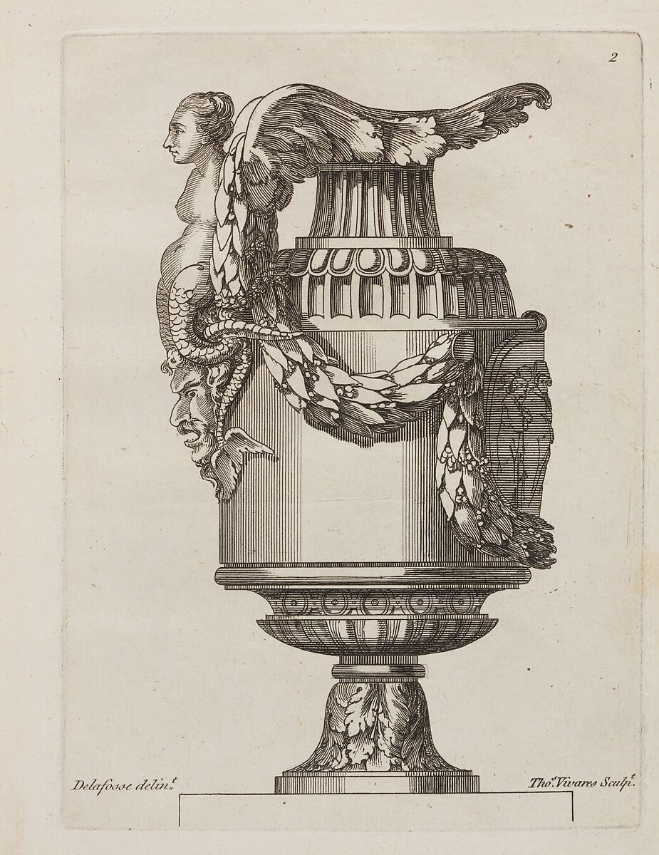 A New Book of Vases, Jean Charles Delafosse (French, Paris 1734–1789 Paris), Illustrations: etching
