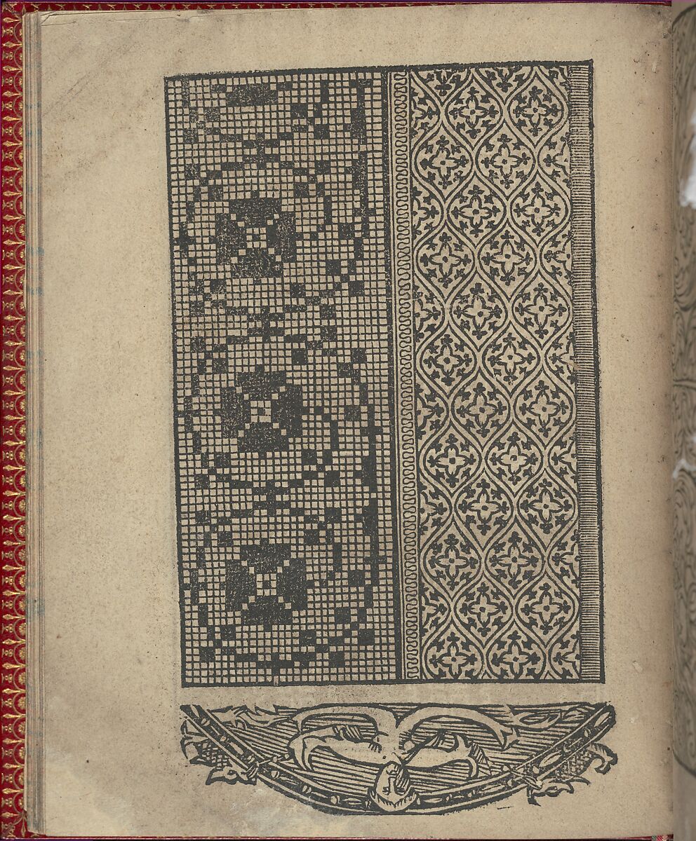 Ce est ung tractat de la noble art de leguille ascavoir ouvraiges de spaigne..., Willem Vosterman (Netherlandish, active Antwerp), Woodcut