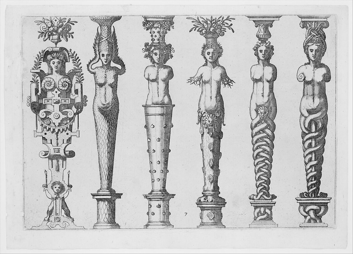 Caryatidum (...) sive Athlantidum Multiformium (...), Hans Vredeman de Vries (Netherlandish, Leeuwarden 1527–1606 (?)  Antwerp (?)), Etching 