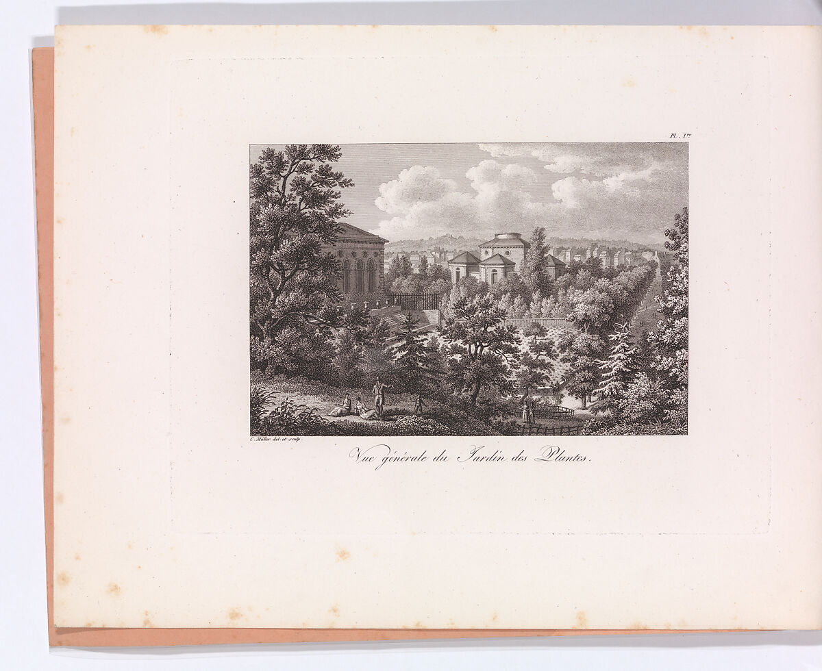 Vues et description du jardin des plantes, Designed by Edmond Hédouin (French, Boulogne-sur-Mer 1820–1889 Paris), Aquatint 