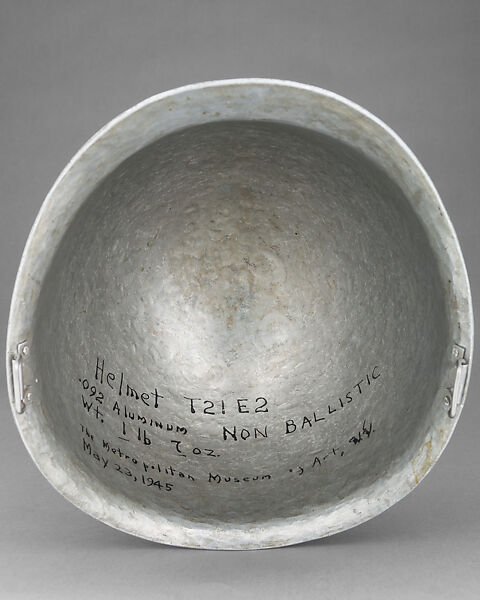 Model T-21 E2 Helmet Prototype, Leonard Heinrich (American (born Germany) Munich 1900–1966 Clarksville, New Jersey), Aluminum, American, New York