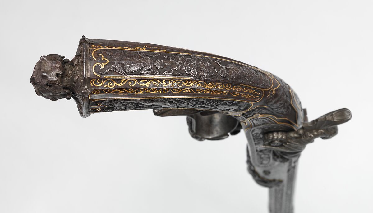 Two Percussion Exhibition Pistols, Signed by Gilles Michel Louis Moutier-Le Page (French,  1810–1887), Steel, gold, French