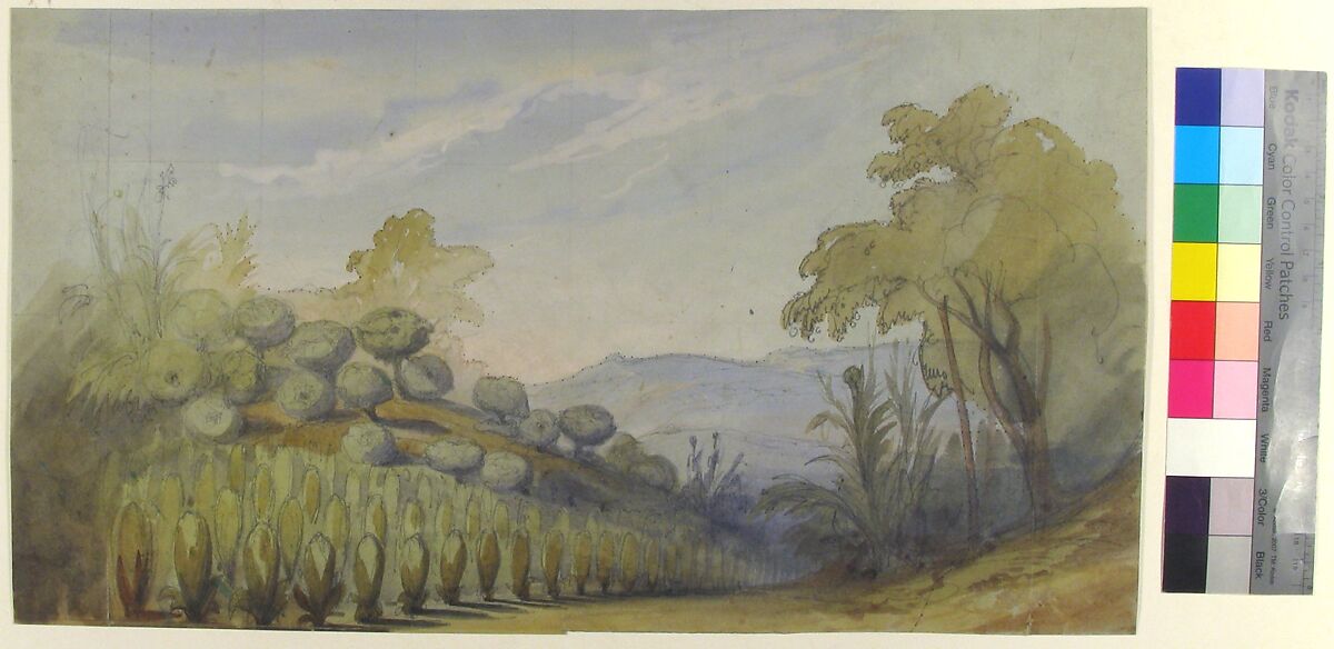 Design for a Stage Set at the Opéra, Paris, Eugène Cicéri (French, Paris 1813–1890 Fontainebleau), Watercolor over graphite