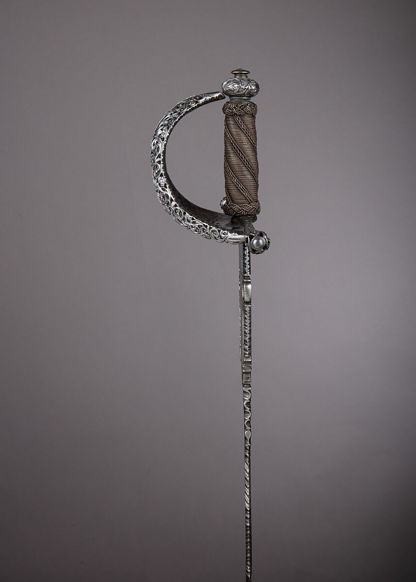 Cup-Hilted Rapier and Matching Parrying Dagger, Steel, iron, Italian, possibly Naples